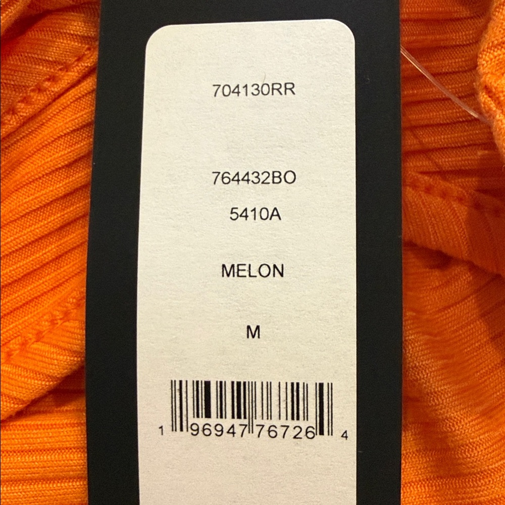 bebe V-neck Tank Ribbed Maxi Dress in Melon NWT - Picture 8 of 8